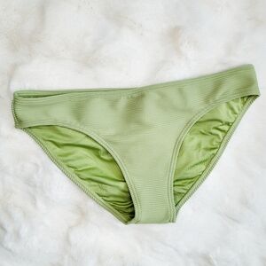 🕊️ Billabong Tanlines Green Texture Striped Bikini Bottoms size Large